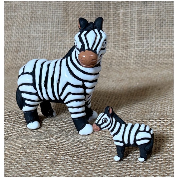 Other - Leps Of Peru Zebra Figurine And Miniature Set Art Pottery Handmade Animals